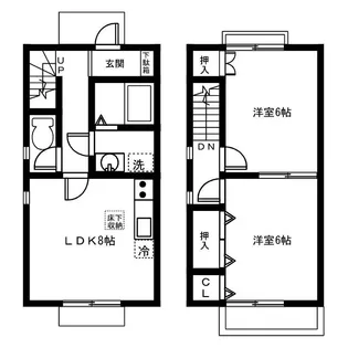 デュープ竹田A【1階】の間取り
