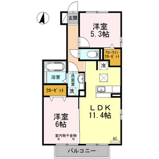 コージーハウス B【1階】の間取り