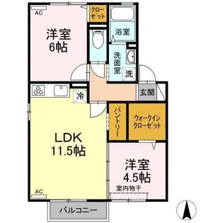 フォレストコートII【2階】の間取り