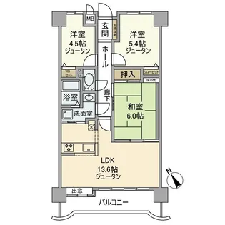 サンハウス小牧駅西【5階】の間取り