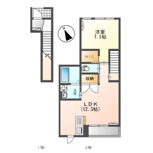 レジデンス麦(RESIDENCE麦)【2階】の間取り