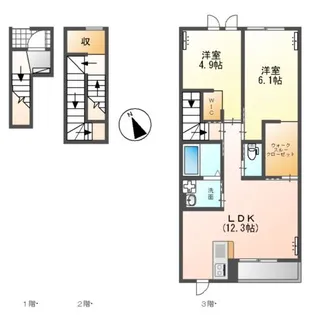 レジデンス麦(RESIDENCE麦)【3階】の間取り