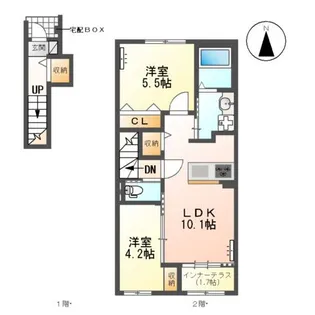 ファミール裏之門【205号室】の間取り
