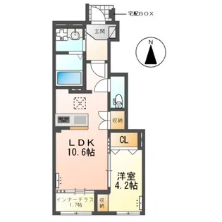 仮)犬山市裏之門アパート【1階】の間取り