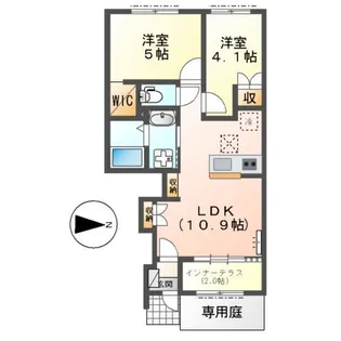 グランディール犬山【1階】の間取り