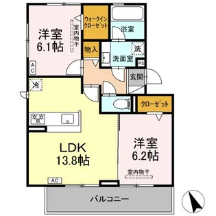 スターブル幸加Ⅱ【2階】の間取り