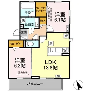 スターブル幸加Ⅱ【1階】の間取り