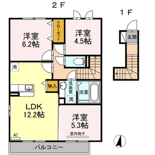 オンディーヌ【2階】の間取り