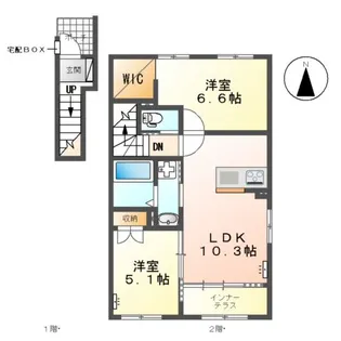 グリシナ【2階】の間取り
