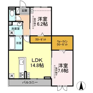 クレール【2階】の間取り