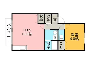 フローラパセオ【1階】の間取り