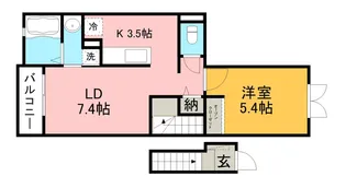 ローズ【2階】の間取り