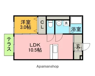 サニーハウス東B【2階】の間取り