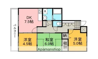 愛知県小牧市久保新町【マンション】の間取り