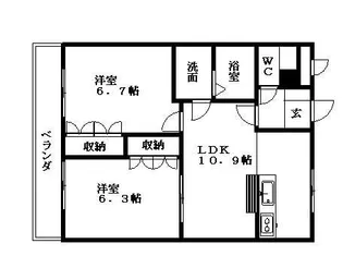 サンフィット・青山【1階】の間取り