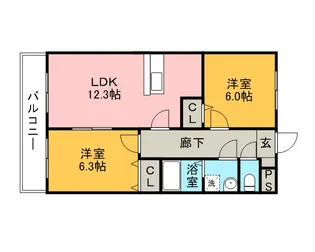 プリミエール下山【3階】の間取り