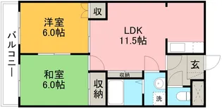 レジデンス花水木【1階】の間取り