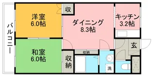 レジデンス花水木【2階】の間取り