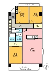 ガーデンコート元八事【1階】の間取り