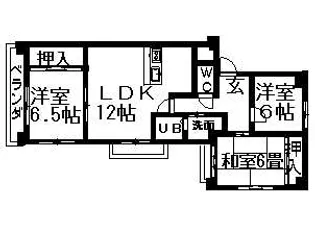 サウンズヒル【201号室】の間取り