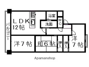 サウンズヒル【3階】の間取り