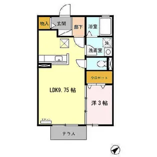 マローネ平針【106号室】の間取り