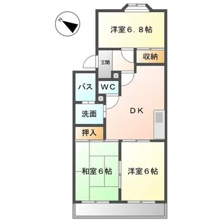 ハイツ株山【2階】の間取り