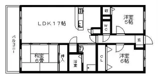 ラピスラズリ梅森坂【6階】の間取り
