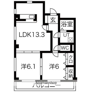 サンセール藤【3階】の間取り