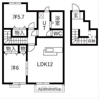 フリージアガーデン【2階】の間取り