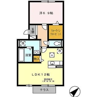 WEST WING【1階】の間取り