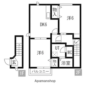エバーグリーンハイツ【2階】の間取り