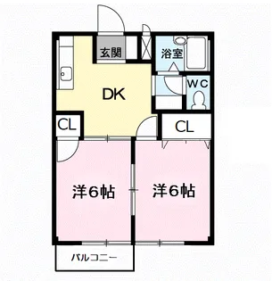 土原ハイツ【2階】の間取り