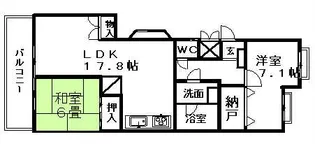 ライオンズマンション虹ヶ丘ガーデン参番館【0202号室】の間取り