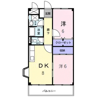 ウェルスハイツ【302号室】の間取り