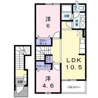 ツインズパレスⅠ【2階】の間取り