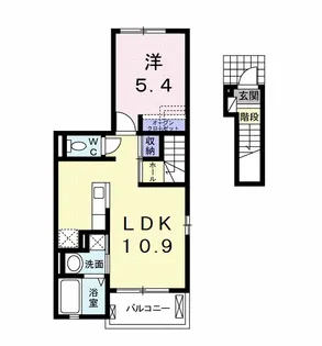 サンリット ガーデン Ⅱ【2階】の間取り
