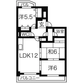 カオシンパレス【1階】の間取り