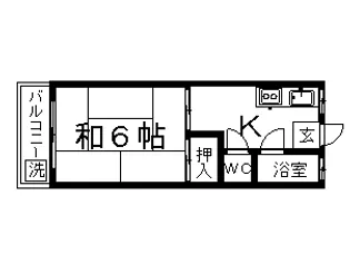 美芳ハイツ【1階】の間取り