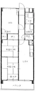 富佳ビル【4階】の間取り