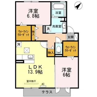 八事ガーデン アネックス【1階】の間取り