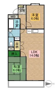 サンキャピトル【2階】の間取り