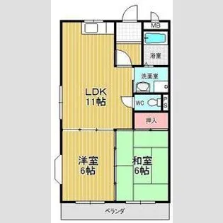 クリアサイト横吹Ⅱ【1階】の間取り