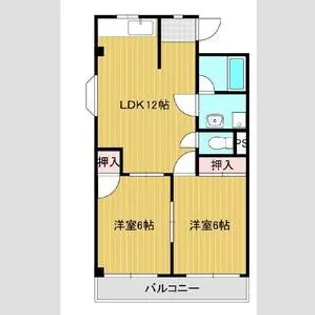 ファミールはらた【2階】の間取り