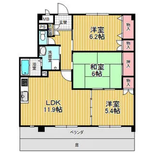 フォレストフィールド梅森台【1階】の間取り