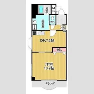 フォンティーヌ徳重【2階】の間取り