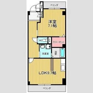 オアシス徳重【2階】の間取り