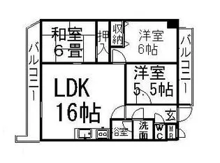 リーブル原Ⅱ【401号室】の間取り