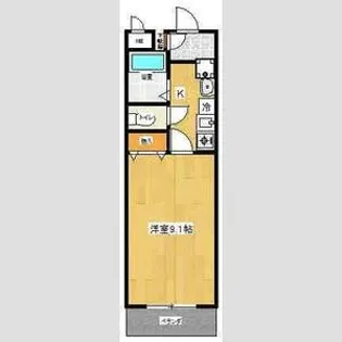 竹の山シールドハイツ【2階】の間取り