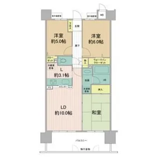 ダイアパレス徳重【6階】の間取り